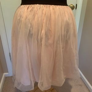 Forever 21 Plus Tulle Blush Skirt